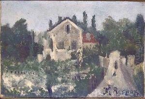 Maison de campagne à St-Cloud by Henri Julien Rousseau