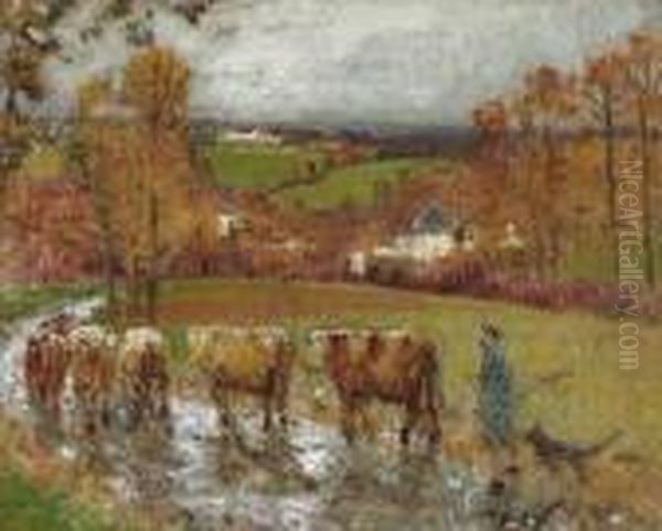 Retour Du Troupeau Apres La Pluie (creuse) - view 1