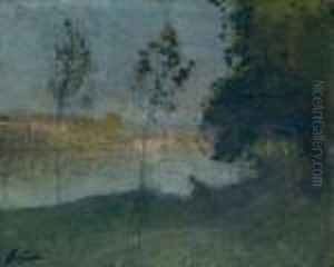 Le Pecheur A Veneux Les Sablons by Pierre Eugene Montezin