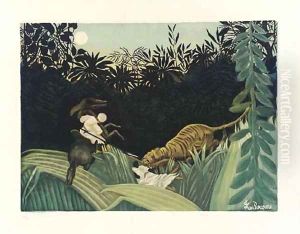 Chasse au Tigre (Ginestet and Pouillon 641) by Henri Julien Rousseau