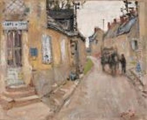 La Rue Du Village by Pierre Eugene Montezin