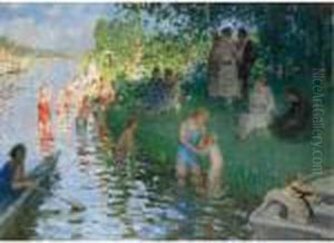 La Baignade by Pierre Eugene Montezin