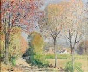 La Route Du Village by Pierre Eugene Montezin