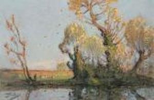 Bord De Riviere Anime by Pierre Eugene Montezin