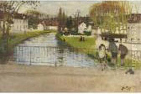 Sur Le Pont De Moret Sur Loing - view 1