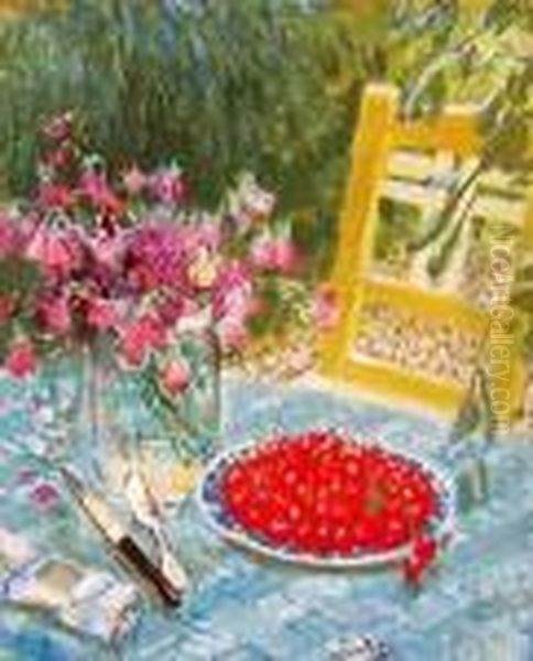 Nature Morte A L'assiette De Cerises - view 1