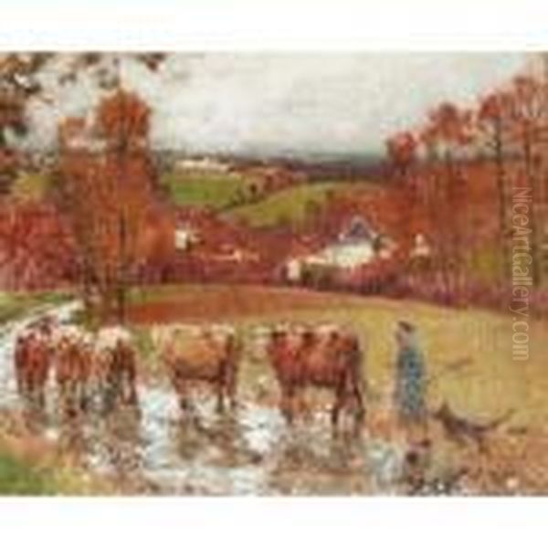 Retour Du Troupeau Apres La Pluie (creuse) - view 1
