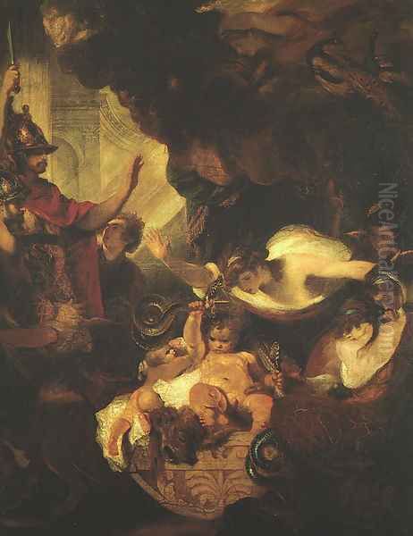 The Infant Hercules Strangling the Serpents sent by Hera by Sir Joshua Reynolds