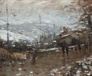 Paysage De Montagne Sous La Neige
