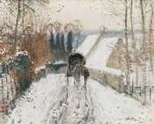 La Caleche, Effets De Neige by Pierre Eugene Montezin