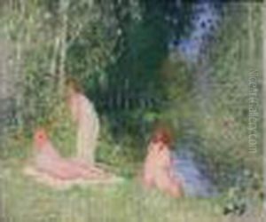 Les Baigneuses by Pierre Eugene Montezin