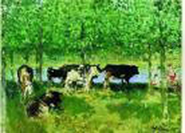 Animaux Sous Les Peupliers - view 1