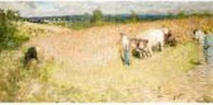 Moisson Dans La Creuse by Pierre Eugene Montezin