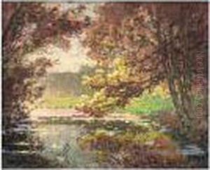 Bords De Riviere by Pierre Eugene Montezin