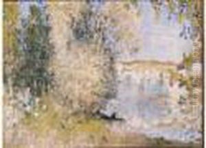 Bords De Seine Aux Environs De Rouen by Pierre Eugene Montezin