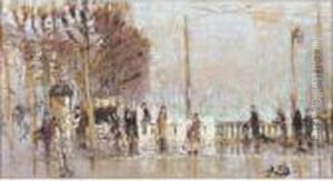 Pont De Paris Anime by Pierre Eugene Montezin