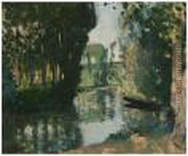 Pecheur Au Repos Au Bord De La Riviere - view 1