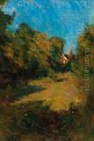 A Sunlit Meadow (recto); A Wooded Landscape A Sketch (verso) - view 1