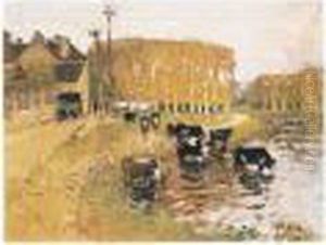 Huile Sur Papier Maroufle Sur Toile Signe En Bas A Droite. by Pierre Eugene Montezin