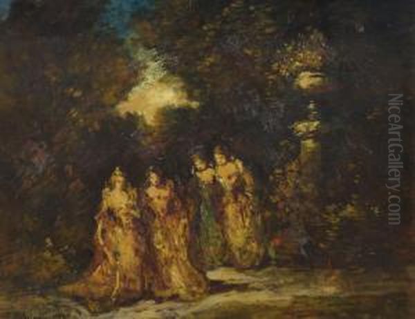 Four Women In A Garden - view 1