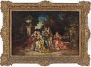 Fete Champetre by Adolphe Joseph Thomas Monticelli