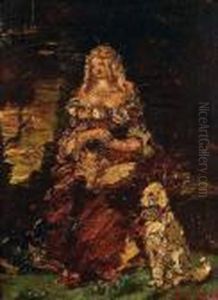 Femme A La Lecture by Adolphe Joseph Thomas Monticelli
