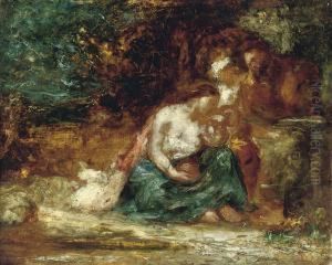 A Family Resting In A Landscape A Family Resting In A Landscape