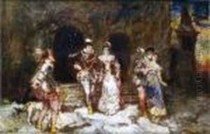 Scene Galante by Adolphe Joseph Thomas Monticelli