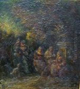 Bears Signature by Adolphe Joseph Thomas Monticelli