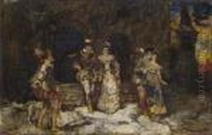 Sortie De Bal by Adolphe Joseph Thomas Monticelli