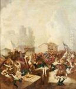 Combat De Palestro Le 31 Mai 1859. by Adolphe Joseph Thomas Monticelli