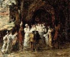 The Wedding by Adolphe Joseph Thomas Monticelli