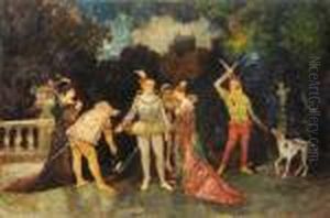 Scene Galante by Adolphe Joseph Thomas Monticelli