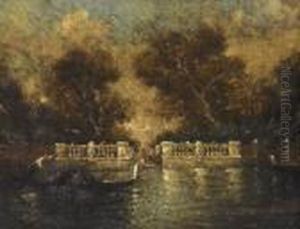 Venezianische Partie Mit Gondeln