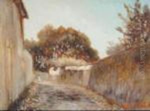 Environs De Ganagobie by Adolphe Joseph Thomas Monticelli