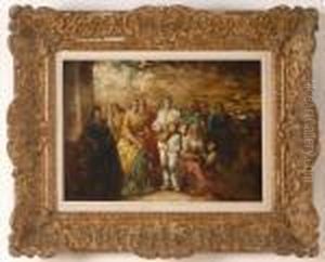 Serenade De Pierrot by Adolphe Joseph Thomas Monticelli