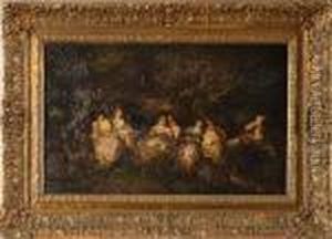 Fete Champetre by Adolphe Joseph Thomas Monticelli