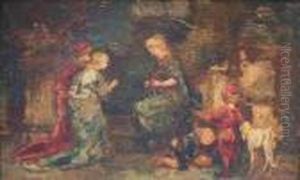 Scene De Parc by Adolphe Joseph Thomas Monticelli