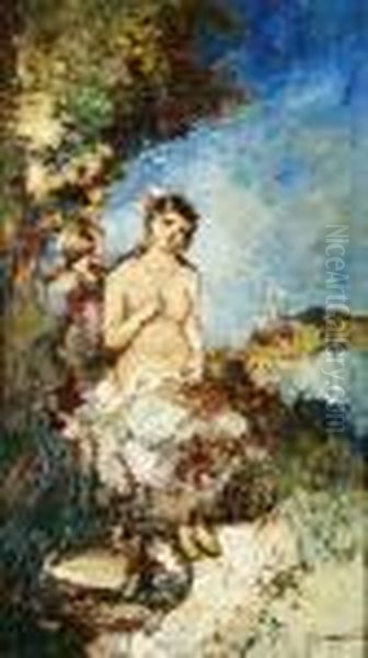 Jeune Fille Au Chat - view 1