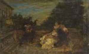 La Serenade by Adolphe Joseph Thomas Monticelli