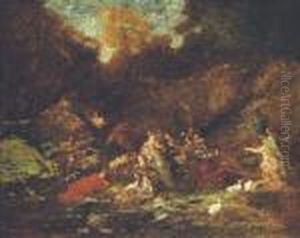 Fete Champetre by Adolphe Joseph Thomas Monticelli