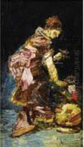 Jeune Femme Arrangeant Des Fleurs Jeune Femme Arrangeant Des Fleurs