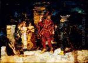 Scene De Faust by Adolphe Joseph Thomas Monticelli