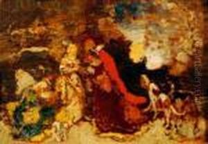 Conversation Dans Un Parc by Adolphe Joseph Thomas Monticelli