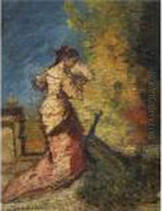 Femme Au Paon