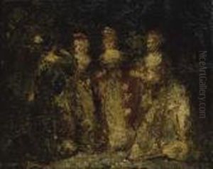 Scene Galante by Adolphe Joseph Thomas Monticelli