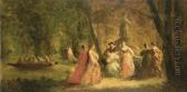 Femmes Au Parc Pres D'une Riviere - view 1