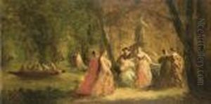 Femmes Au Parc Pres D'une Riviere