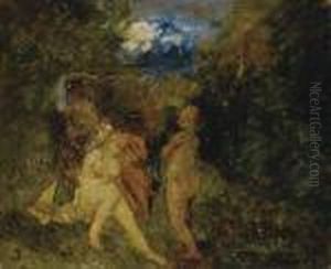 Les Trois Graces by Adolphe Joseph Thomas Monticelli