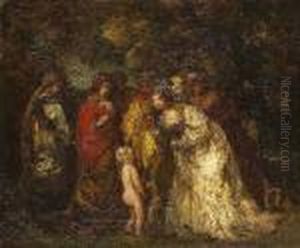 Conversation Avec Un Amour by Adolphe Joseph Thomas Monticelli